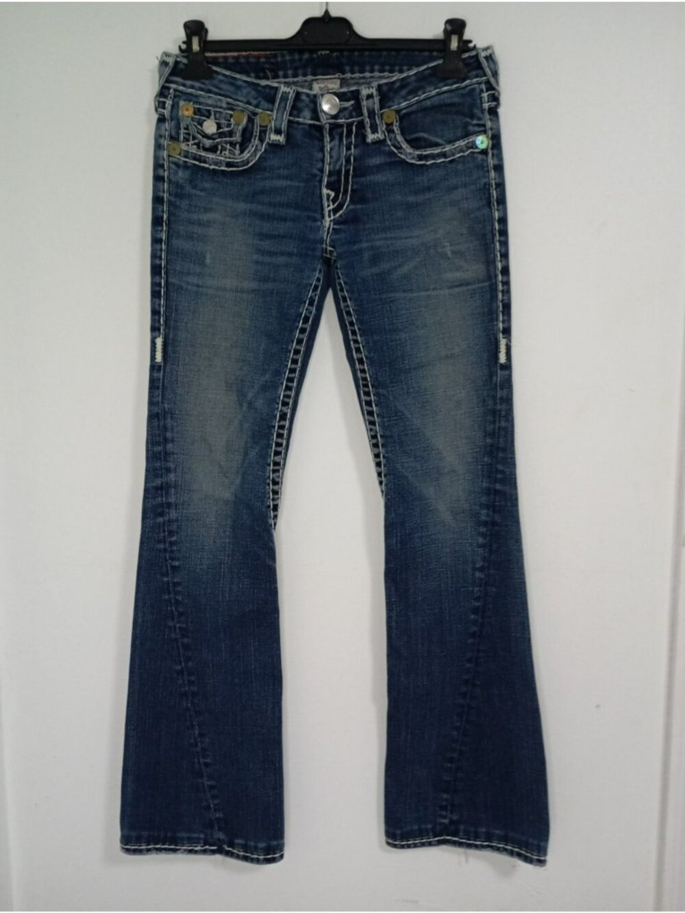 True Religion Bootcut Jeans Womens Distressed Size 28 cotton blend